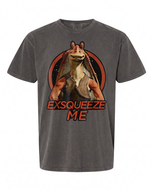 Star Wars Jar Jar Binks Exsqueeze Me T-Shirt - Fun for Fans | Retro Style