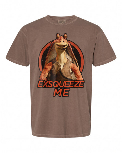 Star Wars Jar Jar Binks Exsqueeze Me T-Shirt - Fun for Fans | Retro Style