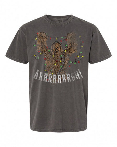 Star Wars Chewbacca Roar Christmas Lights T-Shirt - Fun Holiday Apparel | Retro Feel
