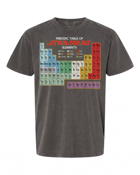 Star Wars Periodic Table T-Shirt - Unique Design for Fans | Geeky Apparel