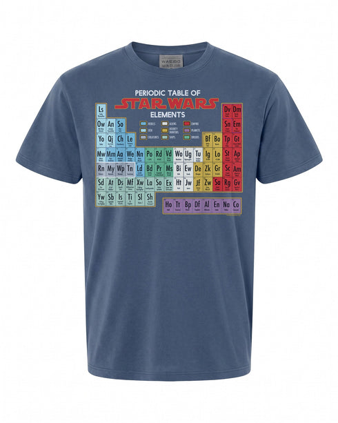 Star Wars Periodic Table T-Shirt - Unique Design for Fans | Geeky Apparel