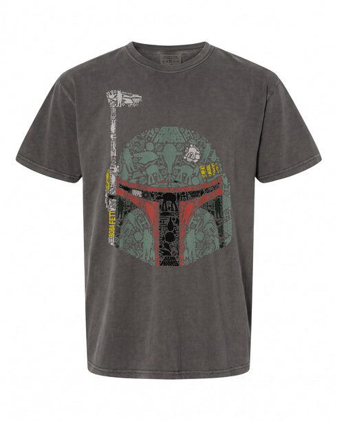 Star Wars Boba Fett Silhouette Helmet Graphic T-Shirt - Perfect Gift for Fans
