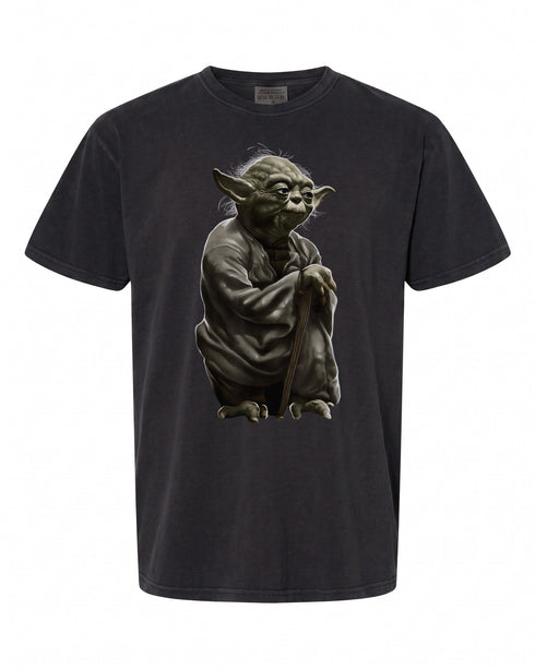 Star Wars Yoda Crouching Portrait Graphic T-Shirt - Iconic Design for Fans