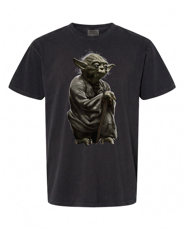 Star Wars Yoda Crouching Portrait Graphic T-Shirt - Iconic Design for Fans