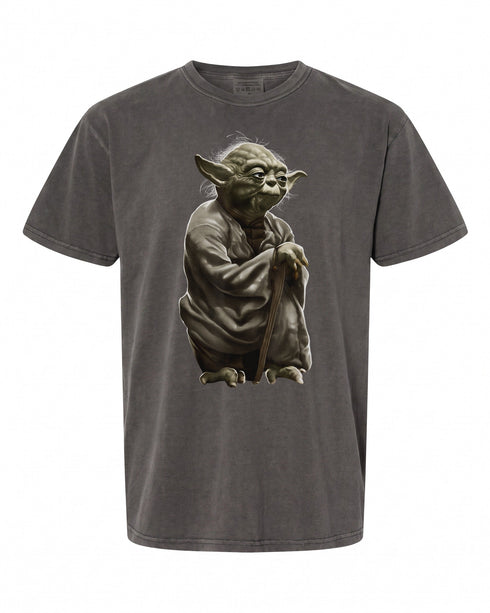 Star Wars Yoda Crouching Portrait Graphic T-Shirt - Iconic Design for Fans