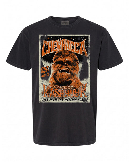 Star Wars Chewbacca Vintage Concert Poster T-Shirt - Perfect for Fans | Retro Style