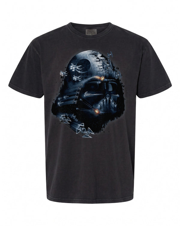 Star Wars Darth Vader Helmet Collage T-Shirt - Unique Fan Apparel | Retro Style
