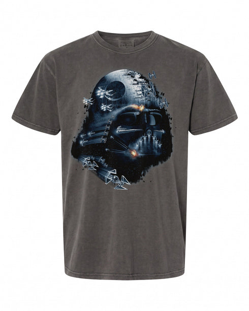 Star Wars Darth Vader Helmet Collage T-Shirt - Unique Fan Apparel | Retro Style
