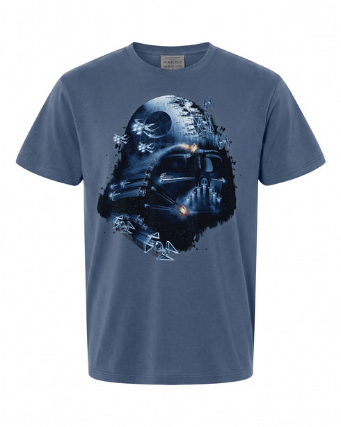 Star Wars Darth Vader Helmet Collage T-Shirt - Unique Fan Apparel | Retro Style