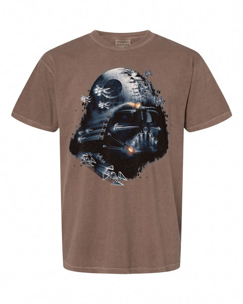 Star Wars Darth Vader Helmet Collage T-Shirt - Unique Fan Apparel | Retro Style