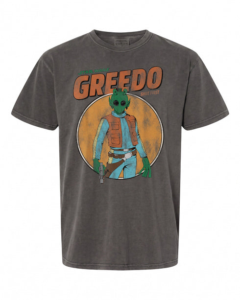 Star Wars Greedo Shot First T-Shirt - Retro Style for Fans | Vintage Feel