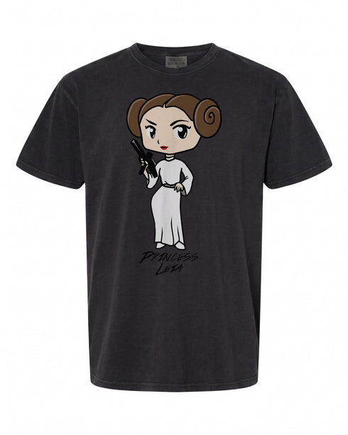 Star Wars Princess Leia Cute Cartoon T-Shirt - Perfect Gift for Fans | Retro Style