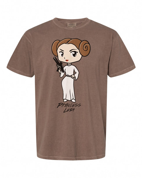 Star Wars Princess Leia Cute Cartoon T-Shirt - Perfect Gift for Fans | Retro Style