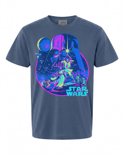 Star Wars Neon Graphic T-Shirt - Perfect for Fans | Retro Style