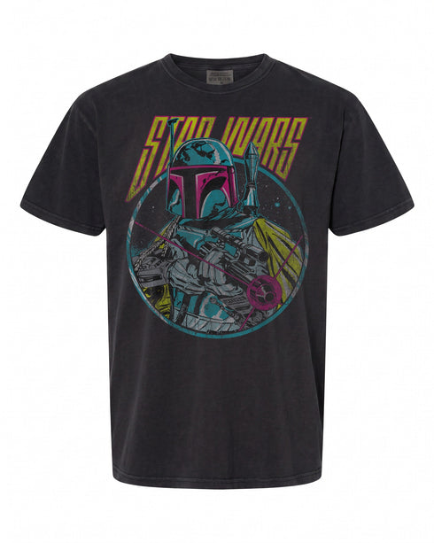 Star Wars Boba Fett Neon Blaster T-Shirt - Vintage Graphic Tee | Retro Style