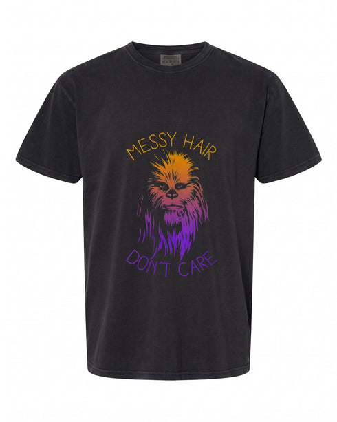 Womens Star Wars Chewbacca Messy Hair T-Shirt - Fun & Stylish | Geeky Vibes