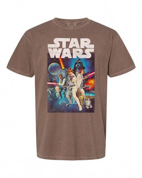Star Wars Vintage Cast Poster T-Shirt - Classic Design for Fans