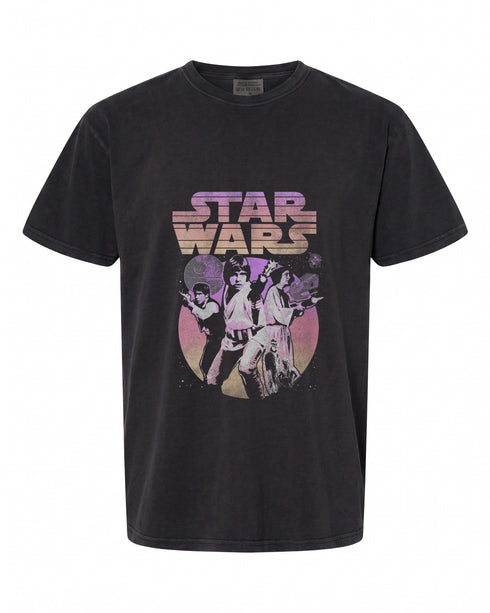 Star Wars Retro Gradient V-Neck T-Shirt - Perfect for Fans | Vintage Style