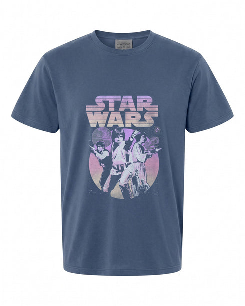 Star Wars Retro Gradient V-Neck T-Shirt - Perfect for Fans | Vintage Style
