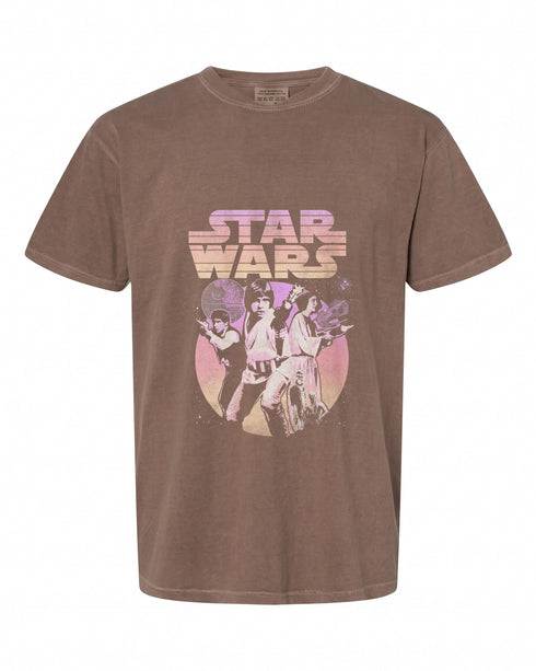 Star Wars Retro Gradient V-Neck T-Shirt - Perfect for Fans | Vintage Style