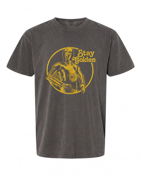 Star Wars C-3PO Full T-Shirt - Stay Golden Design | Retro Style