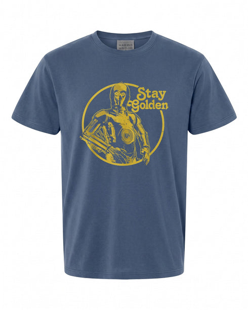 Star Wars C-3PO Full T-Shirt - Stay Golden Design | Retro Style