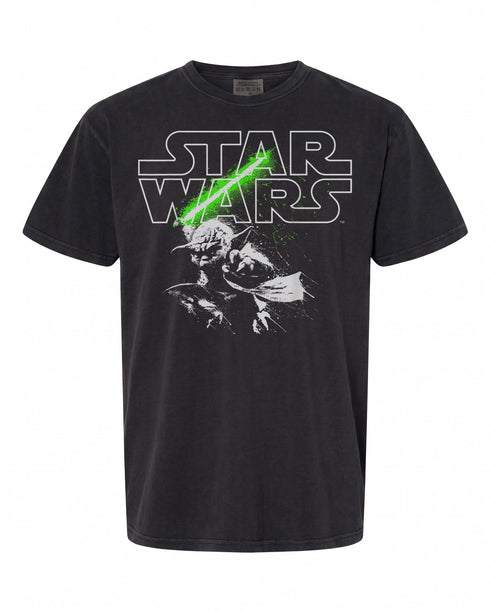 Star Wars Yoda Lightsaber Logo T-Shirt - Perfect for Fans