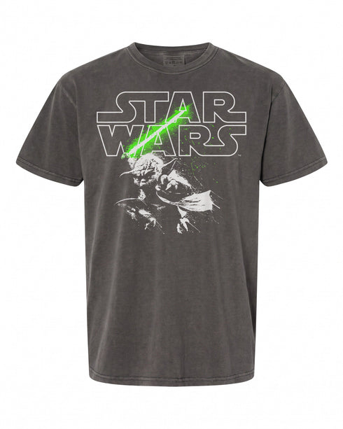 Star Wars Yoda Lightsaber Logo T-Shirt - Perfect for Fans