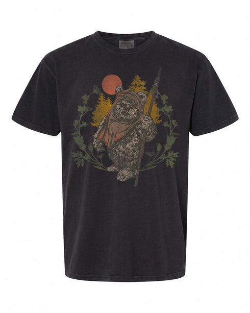 Star Wars Ewok Floral Sunset T-Shirt - Perfect Gift for Fans | Vintage Style