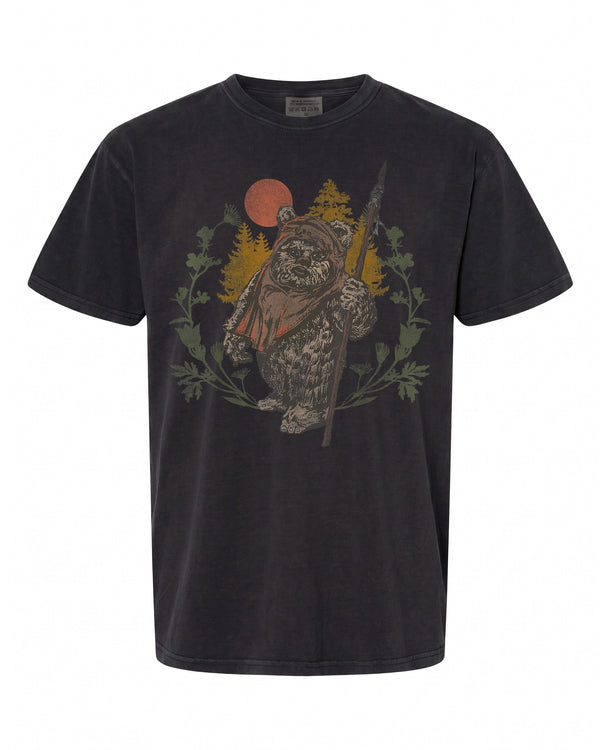 Star Wars Ewok Floral Sunset T-Shirt - Perfect Gift for Fans | Vintage Style