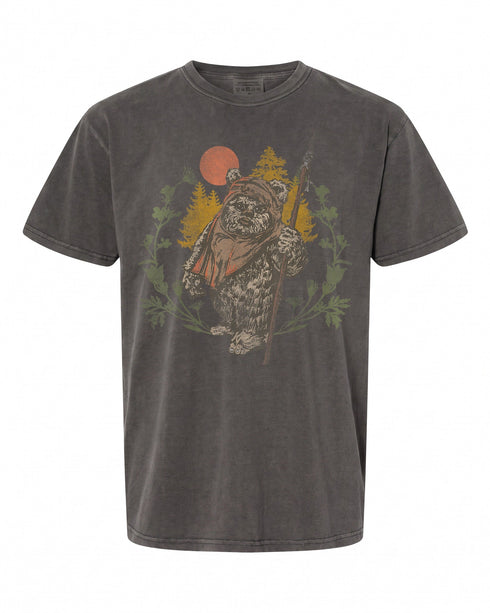 Star Wars Ewok Floral Sunset T-Shirt - Perfect Gift for Fans | Vintage Style
