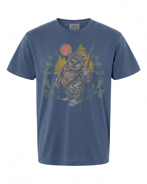 Star Wars Ewok Floral Sunset T-Shirt - Perfect Gift for Fans | Vintage Style