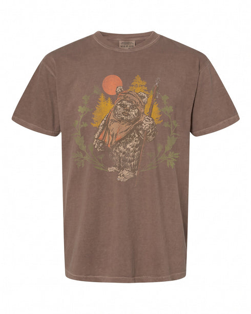 Star Wars Ewok Floral Sunset T-Shirt - Perfect Gift for Fans | Vintage Style