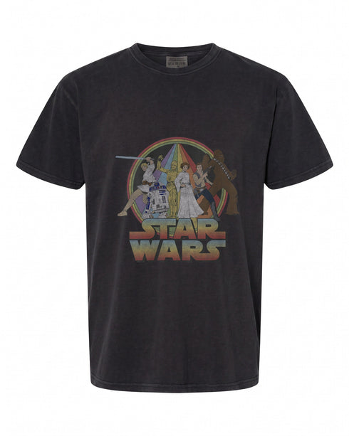 Womens Star Wars Rainbow V-Neck T-Shirt - Perfect for Fans | Vintage Style