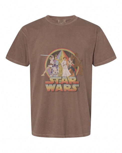 Womens Star Wars Rainbow V-Neck T-Shirt - Perfect for Fans | Vintage Style