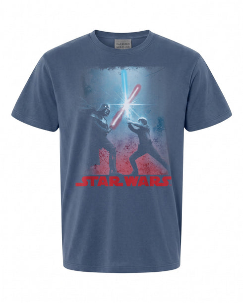 Star Wars Darth Vader Luke Skywalker T-Shirt - Epic Battle Design | Vintage Style