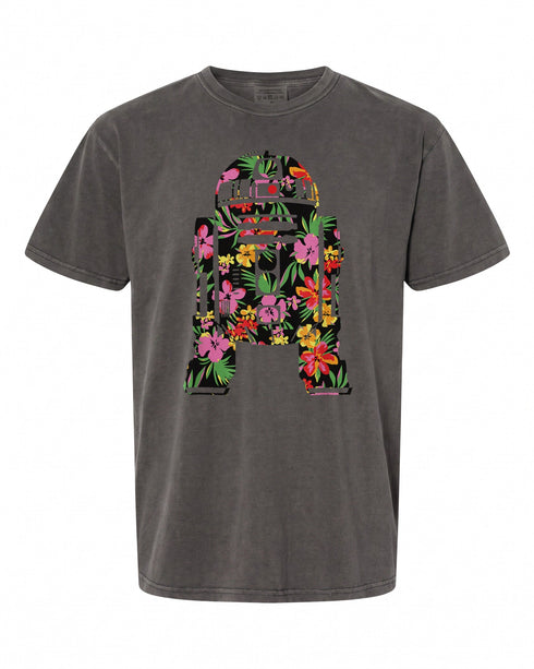 Star Wars Tropical R2-D2 Floral Print T-Shirt - Fun for Fans | Retro Vibes
