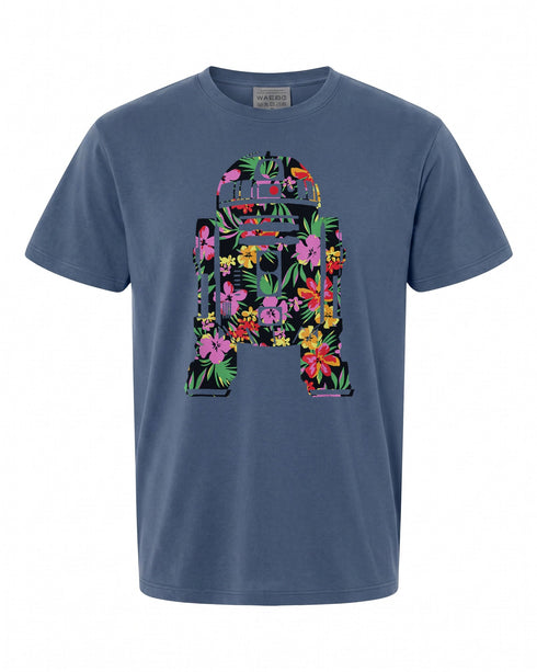 Star Wars Tropical R2-D2 Floral Print T-Shirt - Fun for Fans | Retro Vibes