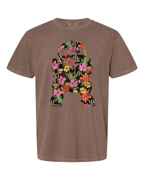 Star Wars Tropical R2-D2 Floral Print T-Shirt - Fun for Fans | Retro Vibes
