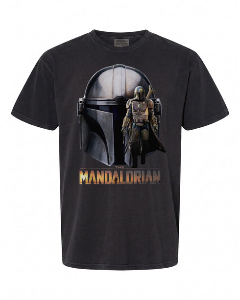 Star Wars The Mandalorian Helmet T-Shirt - Iconic Design for Fans | Retro Style