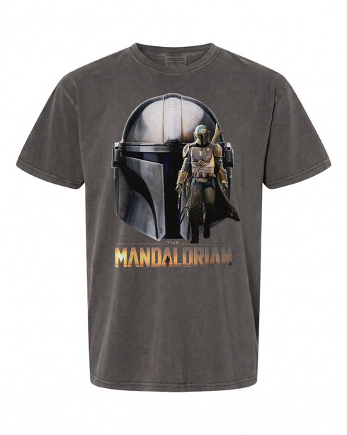 Star Wars The Mandalorian Helmet T-Shirt - Iconic Design for Fans | Retro Style