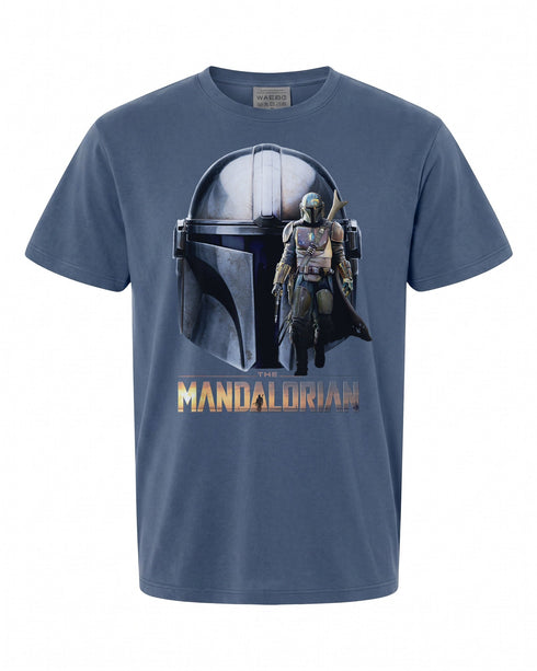 Star Wars The Mandalorian Helmet T-Shirt - Iconic Design for Fans | Retro Style