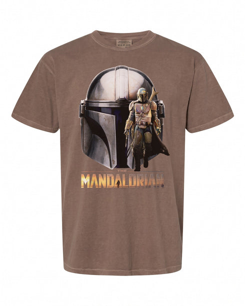 Star Wars The Mandalorian Helmet T-Shirt - Iconic Design for Fans | Retro Style