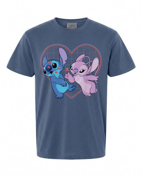 Disney Lilo and Stitch Angel Heart Kisses T-Shirt - Adorable & Fun | Perfect Gift