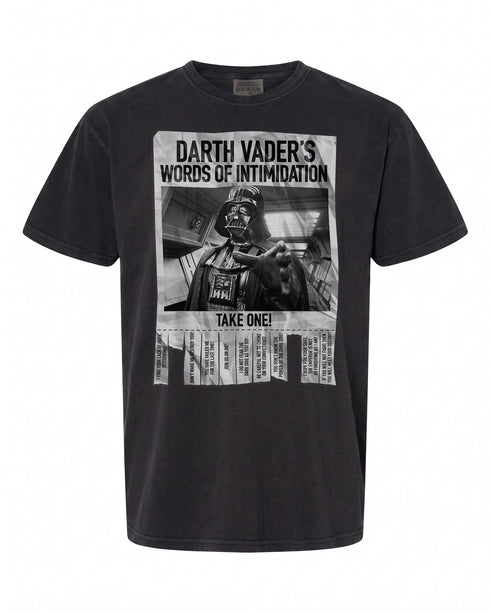 Darth Vader's Words Of Intimidation T-Shirt - Perfect Gift for Star Wars Fans