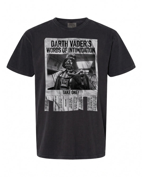 Darth Vader's Words Of Intimidation T-Shirt - Perfect Gift for Star Wars Fans