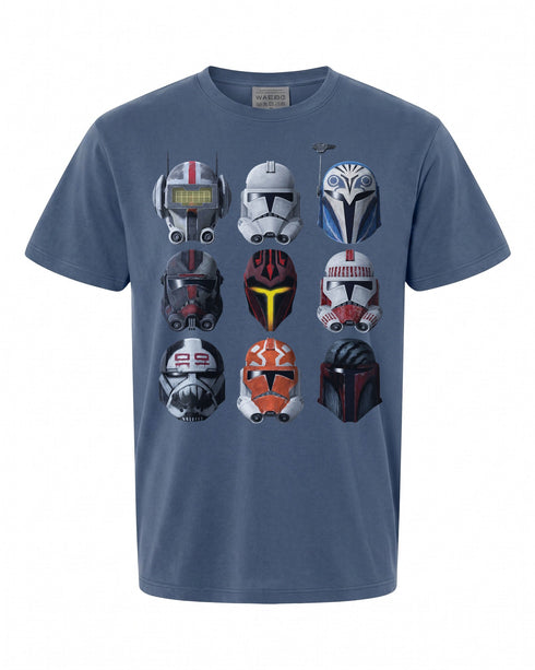 Star Wars Clone Helmets T-Shirt - Perfect for Fans | Vintage Style