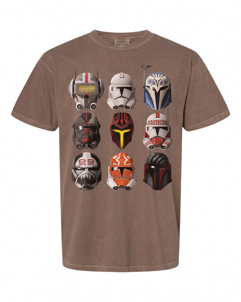 Star Wars Clone Helmets T-Shirt - Perfect for Fans | Vintage Style