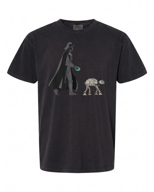 Star Wars Darth Vader Dog Walker Meme T-Shirt - Fun Gift for Fans | Retro Style