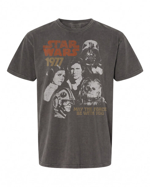 Star Wars 1977 Vintage Portrait Collage T-Shirt - Perfect for Fans